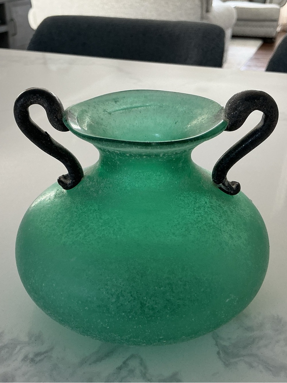 Green Decorative Glass Vase - Home Accents